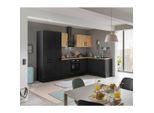 P & B , Schwarz, Eiche Artisan , Holzwerkstoff , 1 Schublade(n),2 Schublade(n),3 Schublade(n) Schubladen , seitenverkehrt montierbar, L-Form, nur wie online abgebildet bestellbar , A , 310x175 cm , höhenverstellbare Füße , Küche, Küchenblöcke, Eckküchenblöcke
