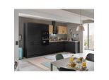 P & B , Schwarz, Eiche Artisan , Holzwerkstoff , 3 Schublade(n),2 Schublade(n),3 Schublade(n) Schubladen , seitenverkehrt montierbar, L-Form, nur wie online abgebildet bestellbar , A , 360x165 cm , höhenverstellbare Füße , Küche, Küchenblöcke, Eckküchenblöcke