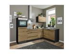 P & B , Anthrazit, Eiche Artisan , Holzwerkstoff , 4 Schublade(n),1 Schublade(n) Schubladen , seitenverkehrt montierbar, L-Form, nur wie online abgebildet bestellbar , A , 260x175 cm , Küche, Küchenblöcke, Eckküchenblöcke
