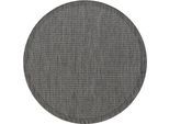 Outdoorteppich Giza Schwarz Ø ca. 160cm