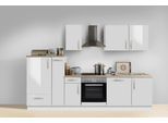 Küchenblock White-Premium Weiß Hochgl. B: ca. 300 cm