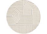 Hochflorteppich Boho Creme Ø ca. 160cm