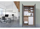 Schrankküche Grau Kühlschrank + Kochfeld B: ca. 104 cm