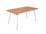 Gartentisch Carmel Teak/Weiß klappbar