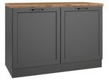 Spülenunterschrank Meran ca. 120x86x60 Grau/Eiche