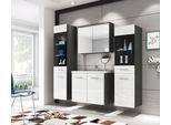 Badmöbel-Set 5-tlg. Madrit mit LED ca. 120 cm Anthr./Weiß