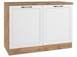 Spülenunterschrank Meran ca. 120x86x60 cm Weiß/Eiche