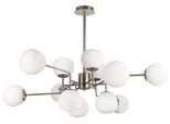 Kronleuchter Erich Nickelfarben max. 40 Watt