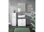 Badezimmer Ice 3-tlg. ca. 90 cm Weiß