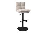 Barhocker Caja Creme Struktur Drehbar Gepolstert