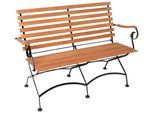 Gartenbank Schlossgarten Natur/Schwarz aus Eukalyptus