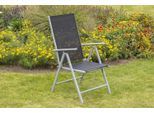 Gartensessel "Amalfi" klappbar verstellbar Metall/Textil