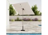 Sonnenschirm Kai Hellgrau/ Beige ca.130x190x180cm
