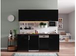 Küchenblock ECONOMY 195 Schwarz/Eiche B: 195 cm