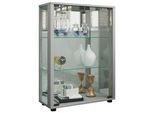 Vitrine Sintalo mit LED ca. 60x80 cm Silber