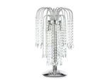 Kristall-Tischleuchte Pioggia Chromfarben max. 6 Watt