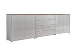 Sideboard Mailand Set 5 Weiß/Eiche