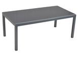 Gartentisch ca. 190x100 cm Alu Silber/Glas