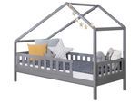 Hausbett Lou ca. 90x200 cm Holz Hellgrau