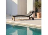 Gartenliege Andalusia Metall/Kunststoff mit Auflage