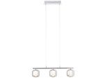 LED-Hängeleuchte Rafa Chromfarben/Grau max. 18 Watt
