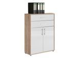 Aktenschrank Office Edition Sonoma Eiche/Weiß