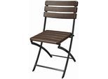 Klappstuhl-Set Tabora 2er-Set ca. 44x83 cm Braun/Schwarz