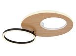LED-Deckenleuchte Forsi Schwarz/Weiß/Dunkelbraun Deckenlampe