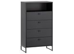 Highboard Janne ca.60,2x103,9x33,1cm Schwarz