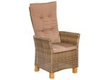 Gartensessel 2er-Set Toskana Metall/Holz/Kunststoff/Textil