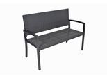 Sitzbank mit Lehne Schwarz Sanremo B:116 cm