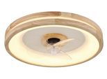Deckenventilator Gatian Weiß/Dunkelbraun/Transparent