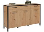 Sideboard Kirikus Schwarz/Eichefarben