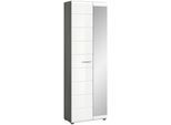 Garderobenschrank Salsa ca. 60x192x37cm Weiß/Rauchsil.