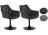 Stuhl-Set gepolstert drehbar 2er-Set