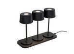 Akku-Tischleuchte Thremo Schwarz, 3er Set