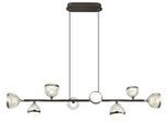 LED-Hängeleuchte Untsy Chrom-/Titanfarben max.56 Watt