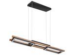 LED-Hängeleuchte Illa in Schwarz/Dunkelbraun max. 30 W