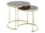 Satztisch "Cora", 2-er Set, gold