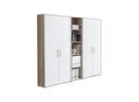Aktenschrank Office Edition Sw Set 10 Weiß/Sonoma Eiche