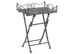 Gartenbeistelltisch Toulouse Grau klappbar ca. 51x36x69cm