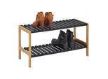 Schuhregal Elsa in Schwarz/Naturfarben