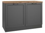 Spülenunterschrank Meran ca. 120x86x60 Grau/Eiche