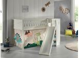 Spielbett Scott Dino ca. 90x200 cm Kiefer Weiß
