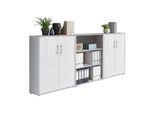 Aktenschrank Office Edition Sw Set 9 Grau/Weiß