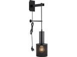 Wandleuchte Jedd Schwarz max. 60 Watt Wandlampe