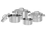 Kochtopfset Silver Line aus Edelstahl, 7-teilig