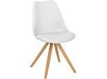 Kindersessel aus Textil/Holz in Weiß