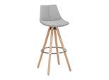 Barhocker Nelo Grau Webstoff Gepolstert