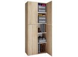 Schuhschrank Lona ca.70x182x37cm Eichefarben
